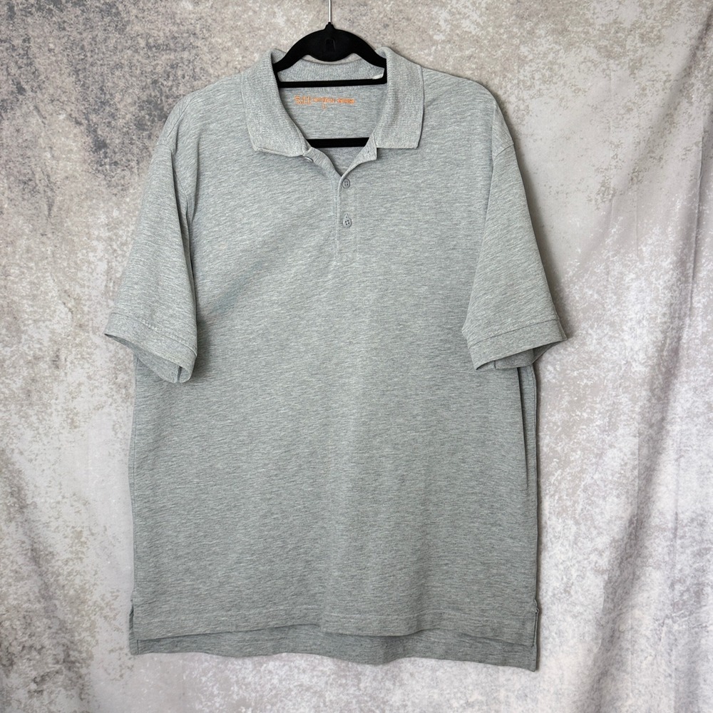 5.11 Tactical Series Mens L Professional Polo Shirt Heather Gray Cotton Pique